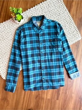 LL Bean | Men's BeanFlex® All-Season Flannel Shirt in Blue Plaid | Medium